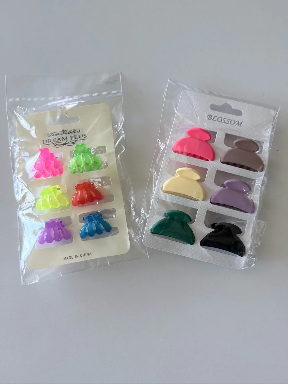 Assorted Mini Hair Claw Clip Set - Bright & Pastel Colors